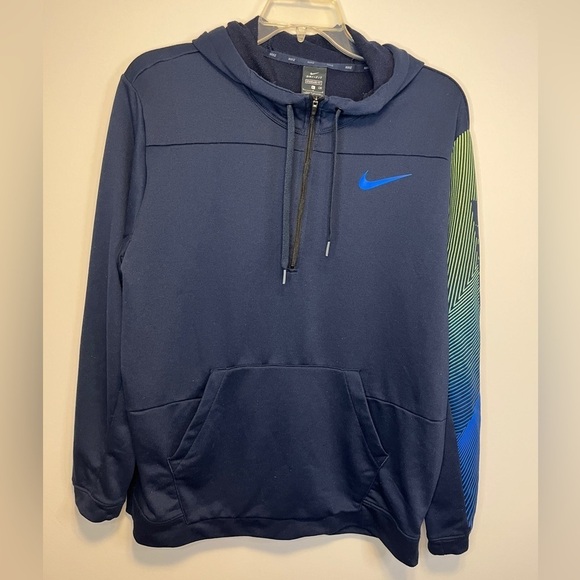 Nike Hooded Quarter Zip Hoodie Sz L - Picture 3 of 9